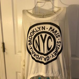 White and black shirt